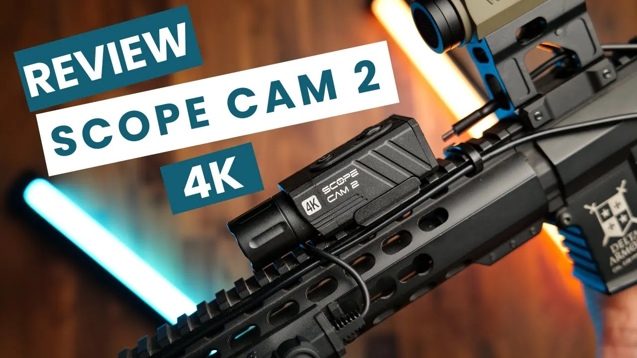 RunCam Scope Cam 2 4K airsoft scope camera next to the ScopeCam SE